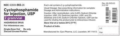 Cyclophosphamide For Injection 2 G/vial (Vial Container Label 2g)